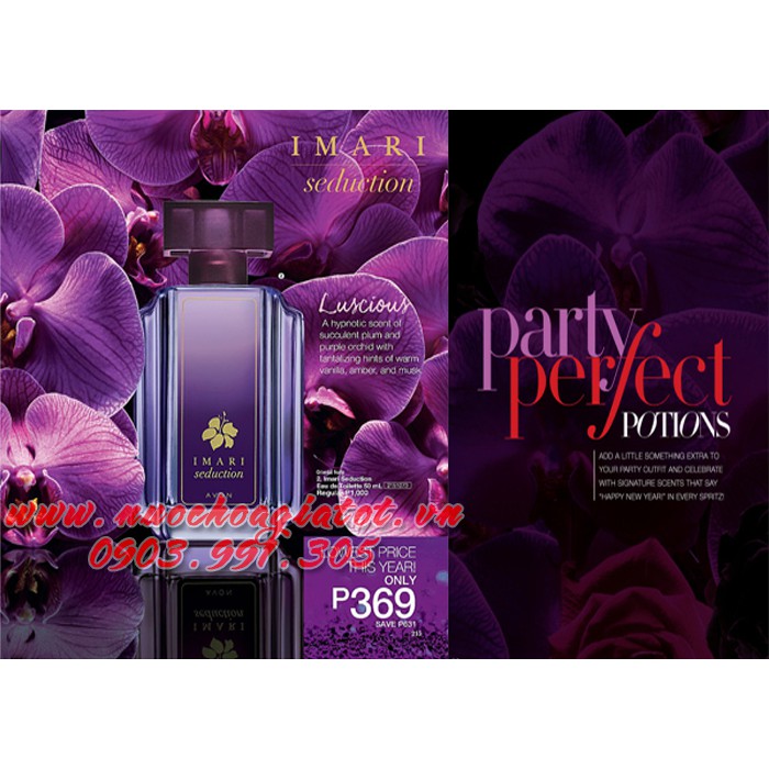 FREE SHIP CHÍNH HÃNG NƯỚC HOA NỮ AVON IMARI SEDUCTION 50ML MÀU TÍM