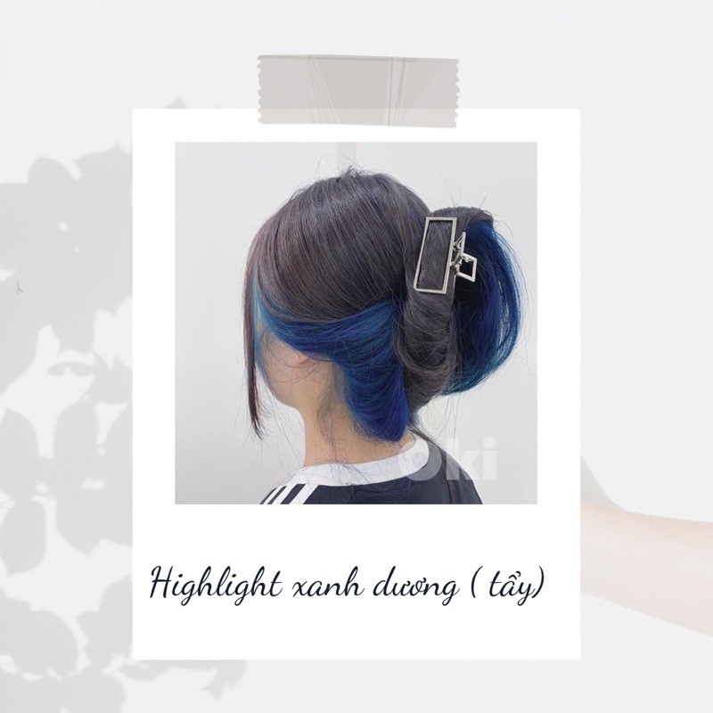 [ Highlight xanh dương ] Thuốc nhuộm tóc tại nhà kèm oxi