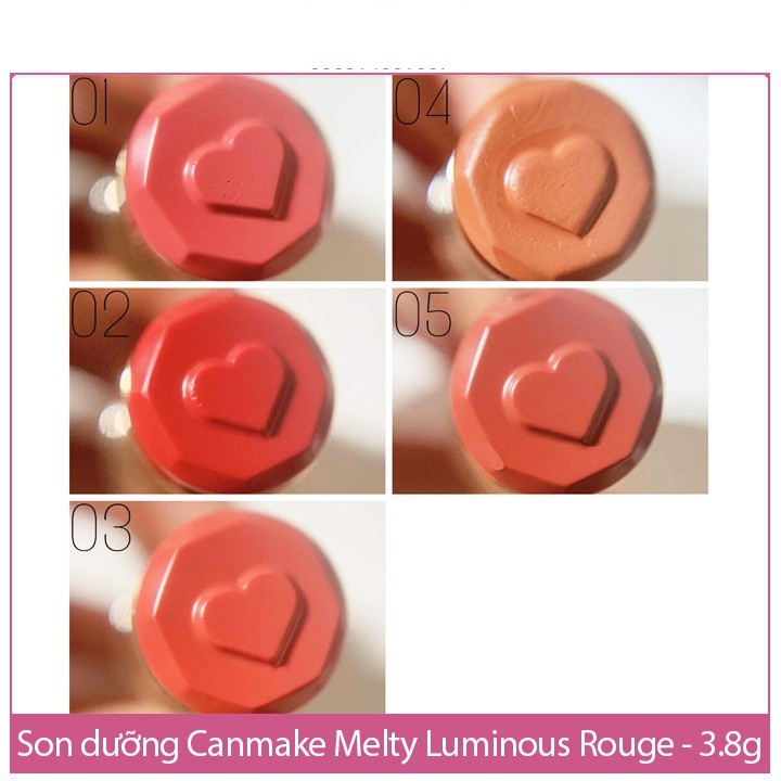 [Nhật nội địa] Son môi Son dưỡng môi Canmake Melty Luminous Rouge - 3.8g