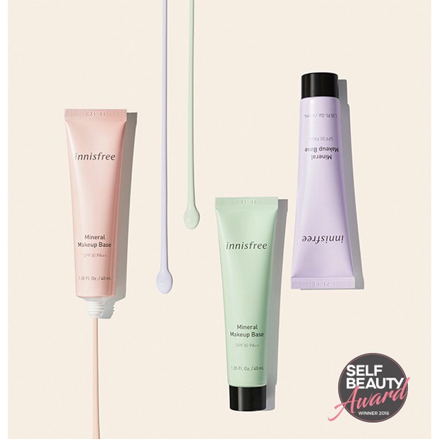 [Chuẩn Auth] Kem Lót Điều Chỉnh Tông Da, Kiềm Dầu, Dưỡng Ẩm Innisfree Mineral Makeup Base SFP30/PA++ 40ml #green | BigBuy360 - bigbuy360.vn