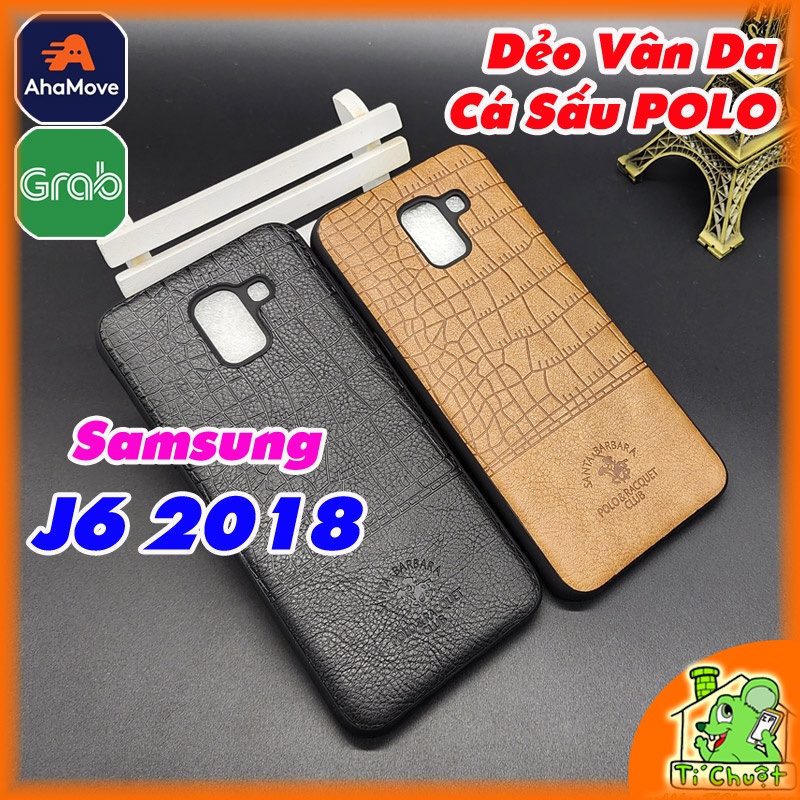 [Ảnh Thật] Ốp Lưng Samsung J6 2018 Dẻo Vân Da Cá Sấu SANTA POLO
