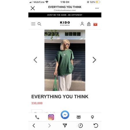 Áo thun Everything You Think của Kido