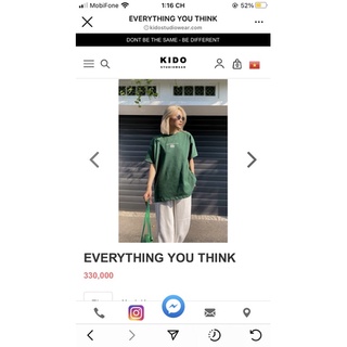 Áo thun Everything You Think của Kido