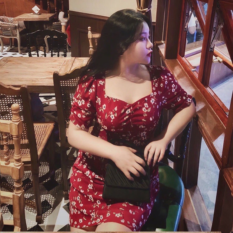 SẴN Váy đỏ hoa nhí bigsize 6-100kg