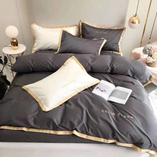 Drap lụa Celine Dream 4 món, chăn kèm ruột sẵn
