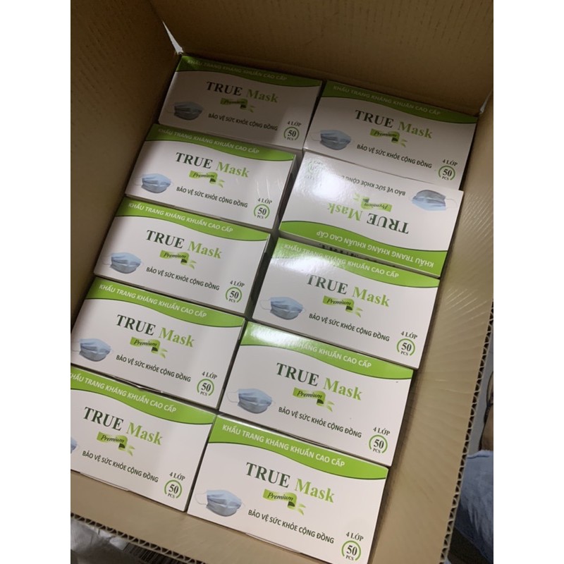 Khẩu Trang 4 Lớp Kháng Khuẩn True Mask ( Hộp 50 Cái ) | BigBuy360 - bigbuy360.vn