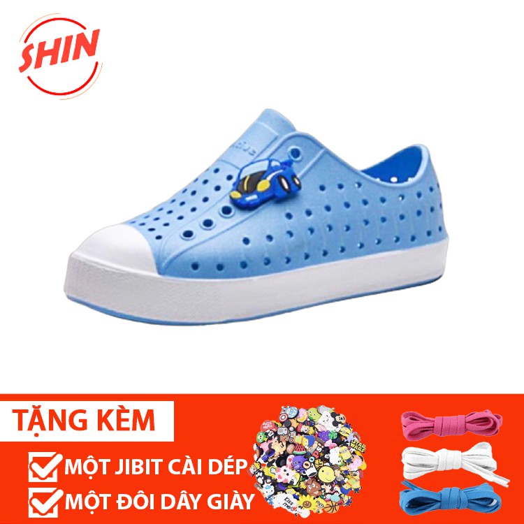 Giày native màu xanh đế trắng Hàn Quốc💖FREESHIP💖giày native không thấm nước NA07 cao cấp