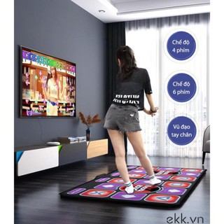 Thảm Nhảy 2 Tay Cầm Điều Khiển Từ Xa tích hợp thẻ nhớ 8GB cài sẵn games cho TV máy tính