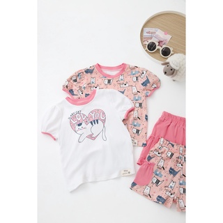[25.6 GIẢM 40K ĐƠN 299K] Đồ bộ bé gái ILABY in họa tiết chất liệu cotton thoáng mát [50IG07960222]