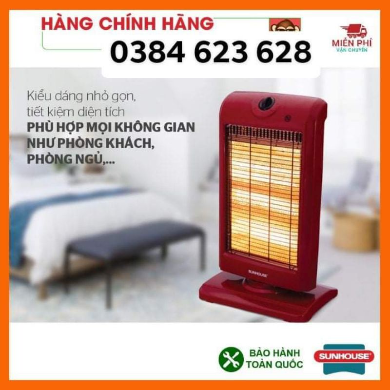 Đèn sưởi ấm phòng mùa đông, Quạt sưởi 3 bóng Sunhouse 3 bóng 800w