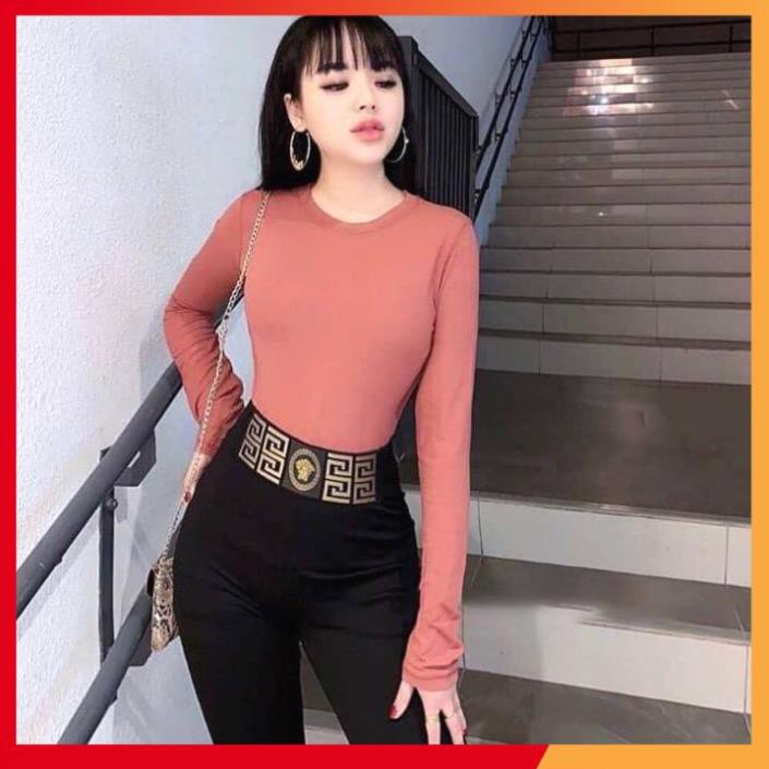 Quần legging nữ ⚡️SỈ BẰNG LẺ ⚡️ Quần ống bó cạp cao có điểm nhấn logo V.SACE cực kỳ sang
