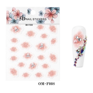 sticker hoa 5D gắn móng tay