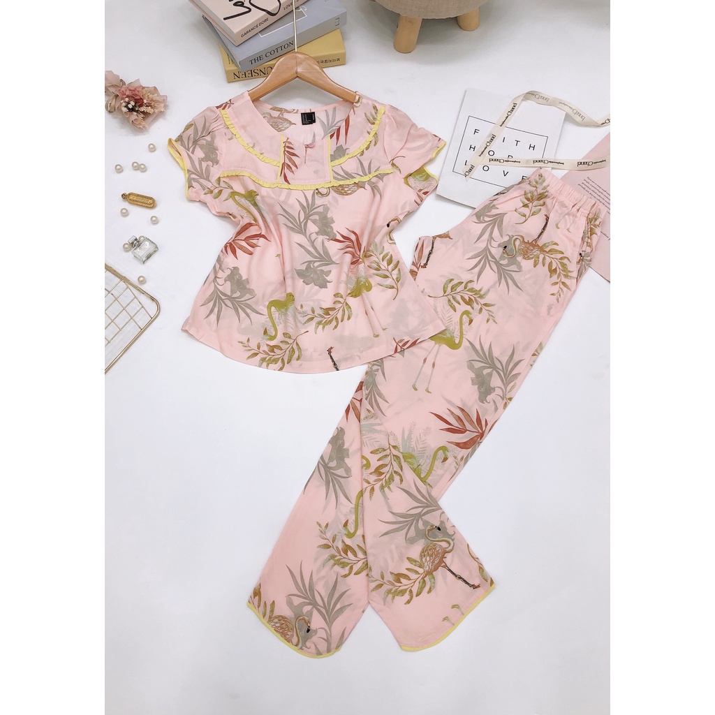 Bộ dài viền lé chất Tole Lanh