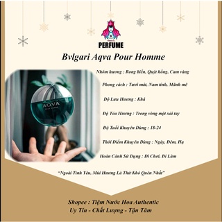 [Chính Hãng] Nước Hoa Nam 𝐀𝐪𝐯𝐚 𝐏𝐨𝐮𝐫 𝐇𝐨𝐦𝐦𝐞