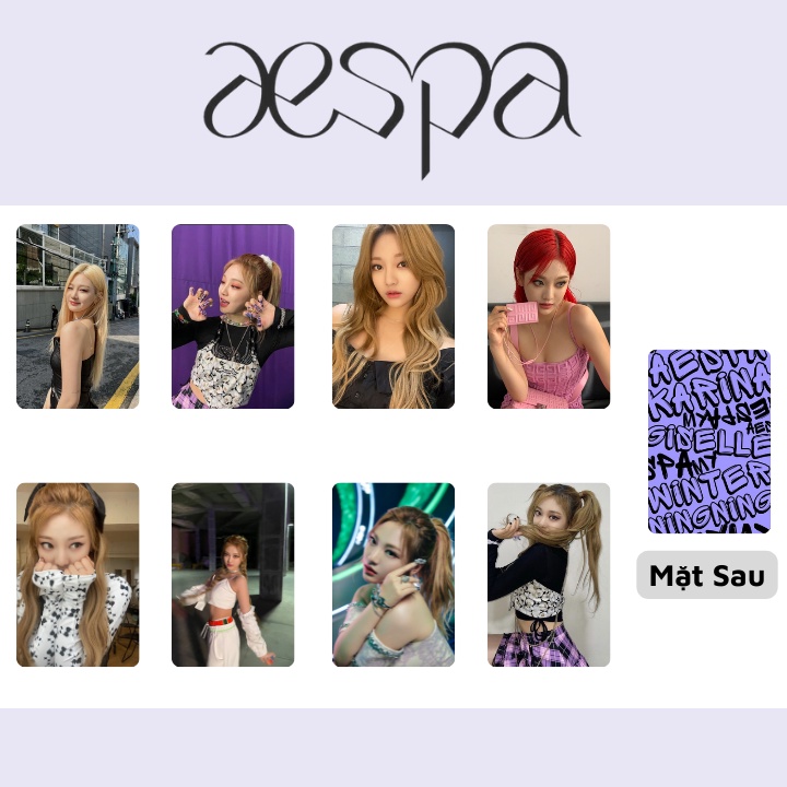 SET 8 CARD AESPA 4 THÀNH VIÊN GISELLE NINGNING KARINA WINTER