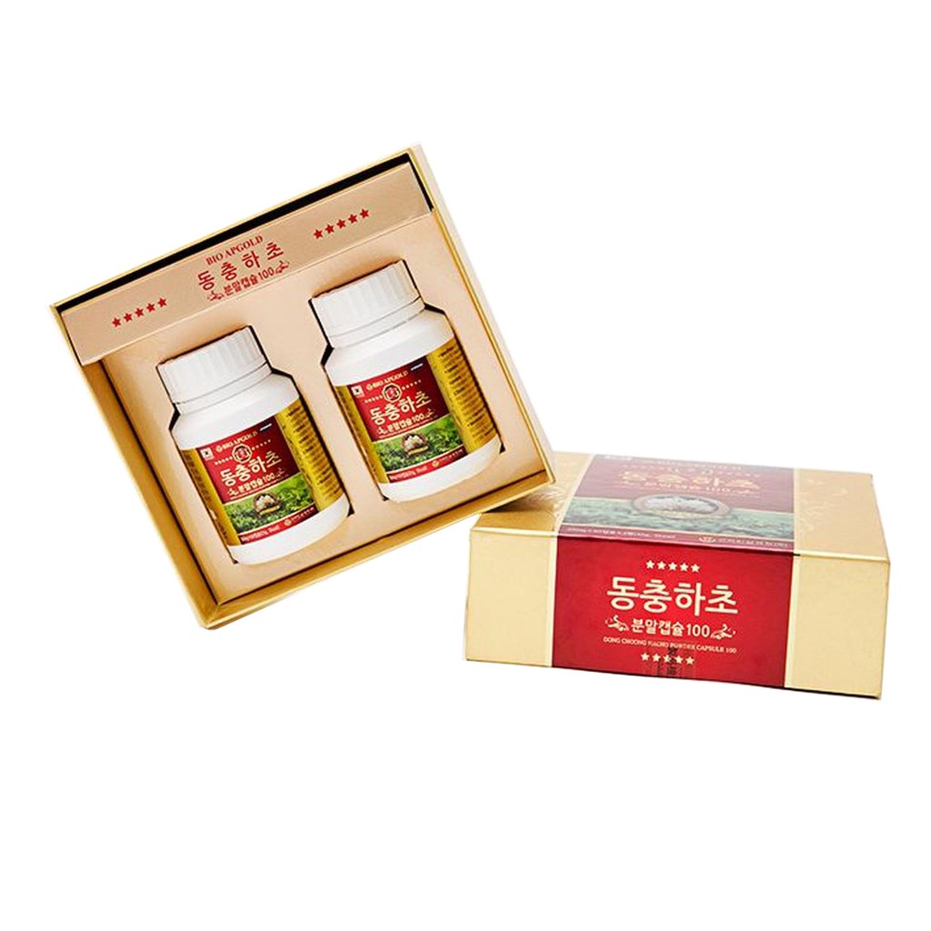 【﻿ＧＩÁ　ＳỈ】- Viên đông trùng hạ thảo Bio Hàn Quốc Hộp 2 lọ 120 viên