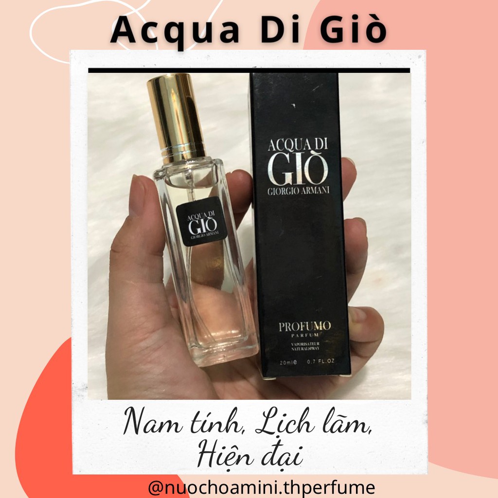 Nước Hoa Mini Nam Ac-qua Di G-iò Đen 20ml ( Mẫu 5D)