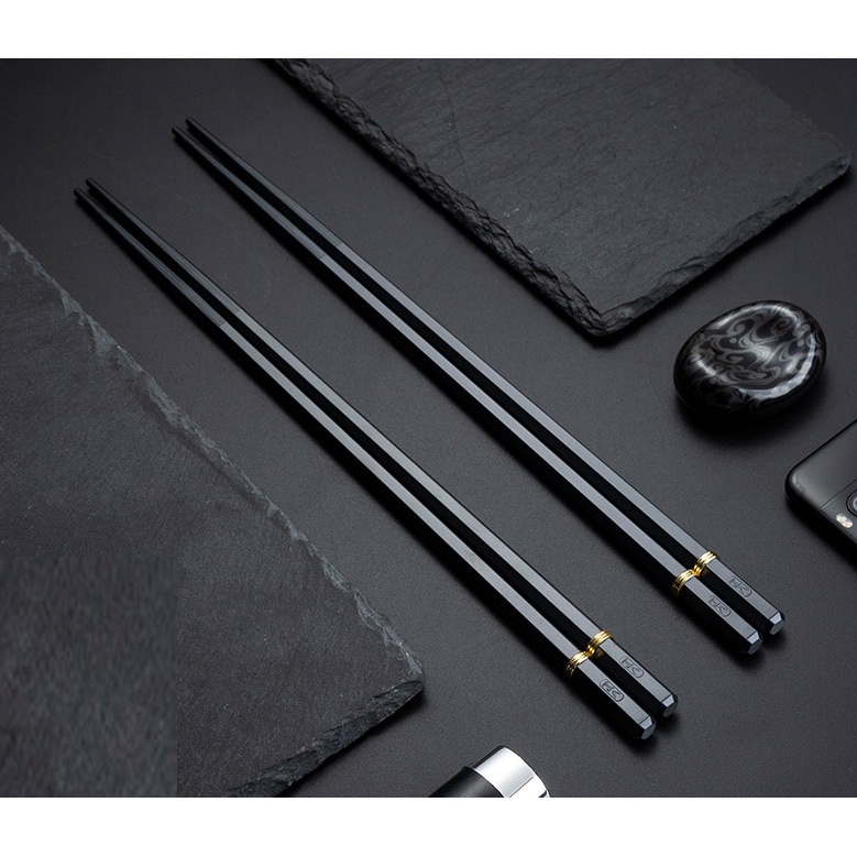 Set 5 đôi đũa hợp kim mạ vàng T03