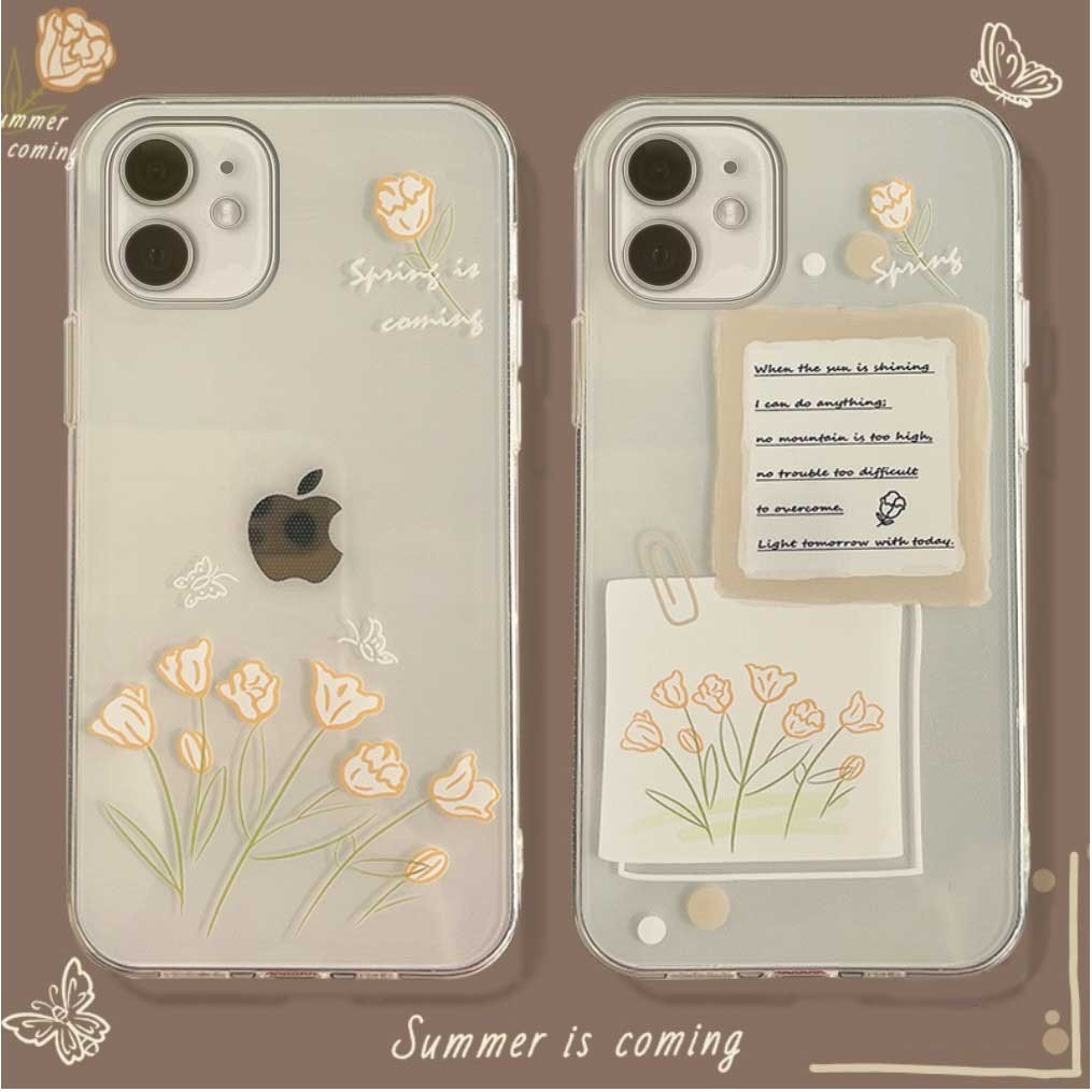 Ốp Điện Thoại Trong Suốt Chống Nứt Hình Hoa Cho iphone 14 5 5s se 6 6s 6 plus 7 8 plus x xr xs max 11 pro max 12 mini pro max 13