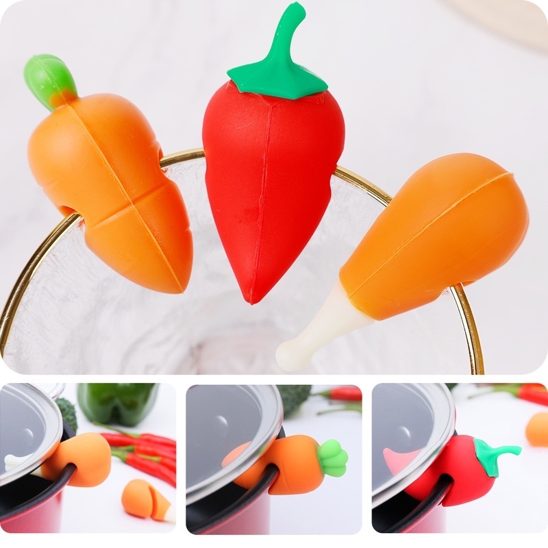 Nắp Silicone Đậy Nồi Chống Tràn Hình Trái Ớt Sáng Tạo