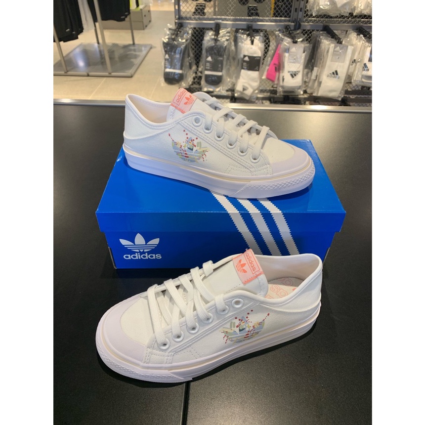 [AUTHENTIC 100%] Giày thể thao/ đạp gót ADIDAS COLLAPSIBLE NIZZA TRẮNG ĐEN