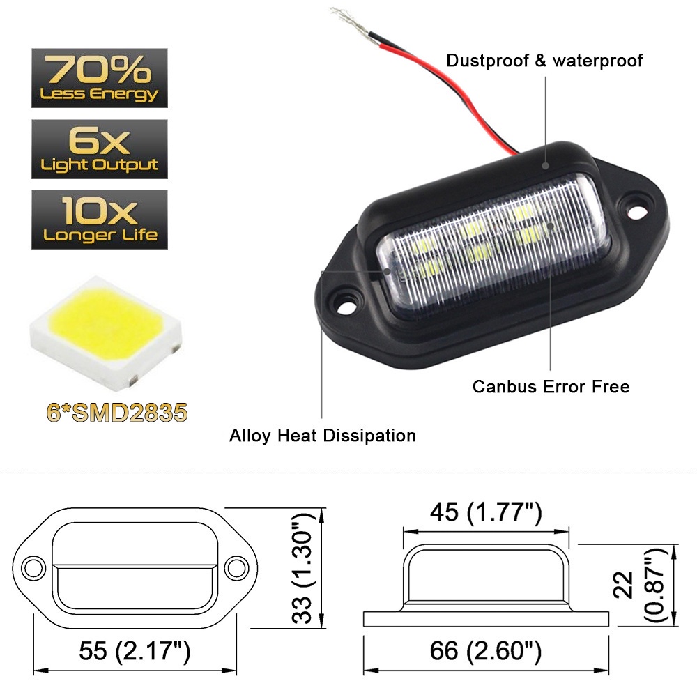 Đèn LED ô tô 12V-24V SEAMETAL lumen Chip PVC xe máy ô tô xe máy đa năng gắn ngoại thất phụ kiện điện tử