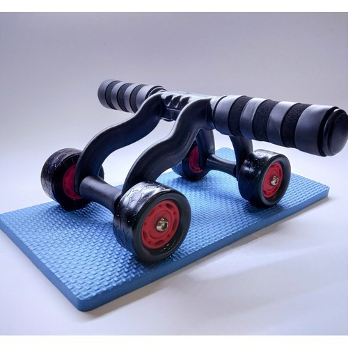 Con Lăn Tập Cơ Bụng 4 Bánh Cỡ Lớn Chính Hãng Đại Nam Sport + Tặng Kèm Thảm Lót Đầu Gối