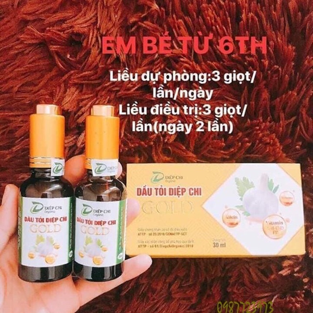 combo 5 hộp Tinh dầu tỏi diệp chi gold + quà tặng