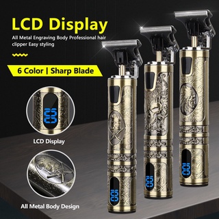 Tông Đơ Hớt Tóc Không Lõi Màn Hình LCD 0mm Cho Nam