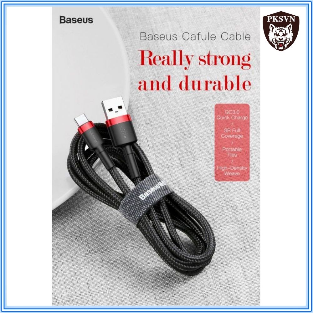 Dây sạc nhanh Type C chính hãng Baseus cafule hỗ trợ sạc nhanh Quick Chagre 3.0 18w Cho Samsung, Xiaomi, Oppo - BH 12T