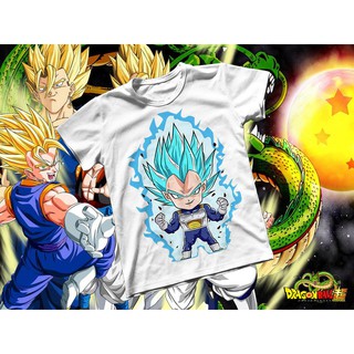 Áo thun Cotton Unisex - Anime - Dragon Ball - Vegeta SSJ Blue
