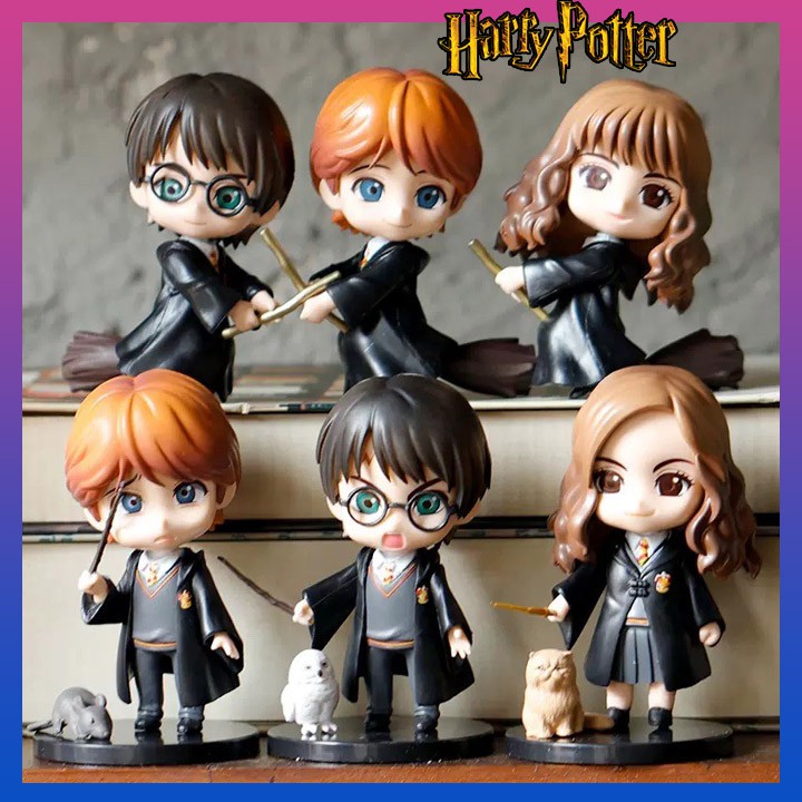 Bộ sưu tập để bàn 6 nhân vật Harry Potter phong cách Chibi siêu đáng yêu, cử động được khớp tay