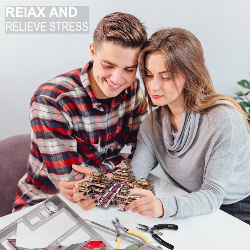 Bộ đồ chơi lắp ráp PIECECOOL mô hình 3D bằng kim loại DIY độc đáo