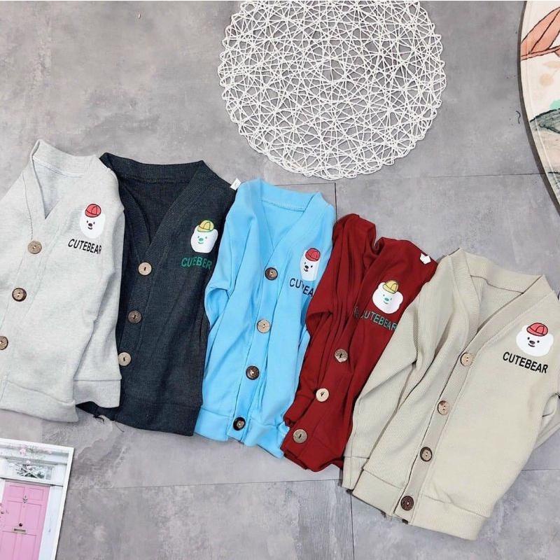 Combo 3 Áo Len Cardigan Cho Bé Trai và Bé Gái Từ 10-20kg Chất Len Cổ Chữ V Đáng Yêu