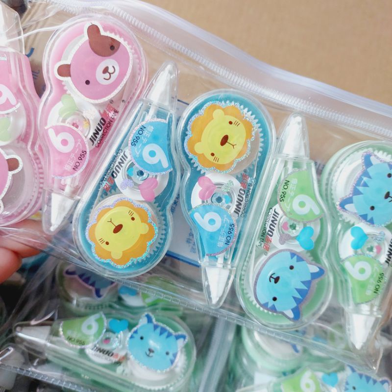 Bút xóa kéo hình động vật nhũ dễ thương