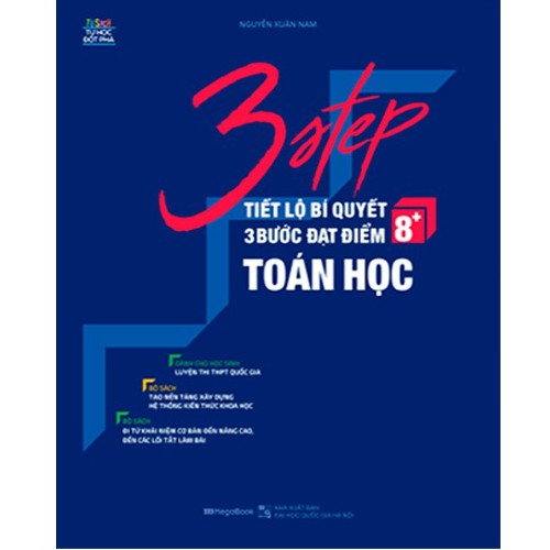 Sách Combo 3 STEP khối A – Tiết lộ bí quyết 3 bước đạt điểm 8+ Toán Lý Hóa