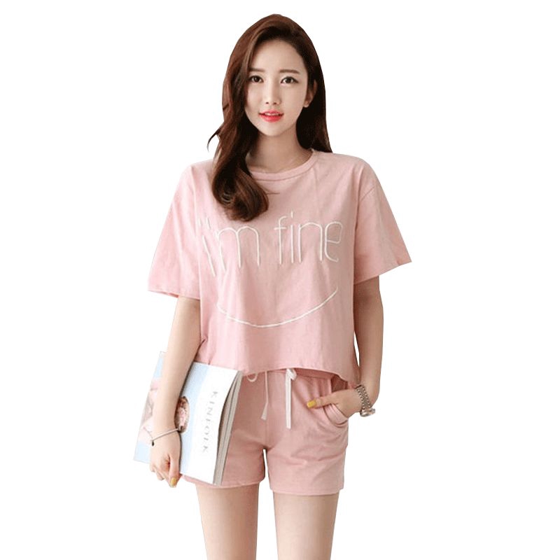 Set Đồ Thể Thao Ngắn Tay Form Rộng Kiểu Dáng Năng Động Trẻ Trung Dành Cho Nữ