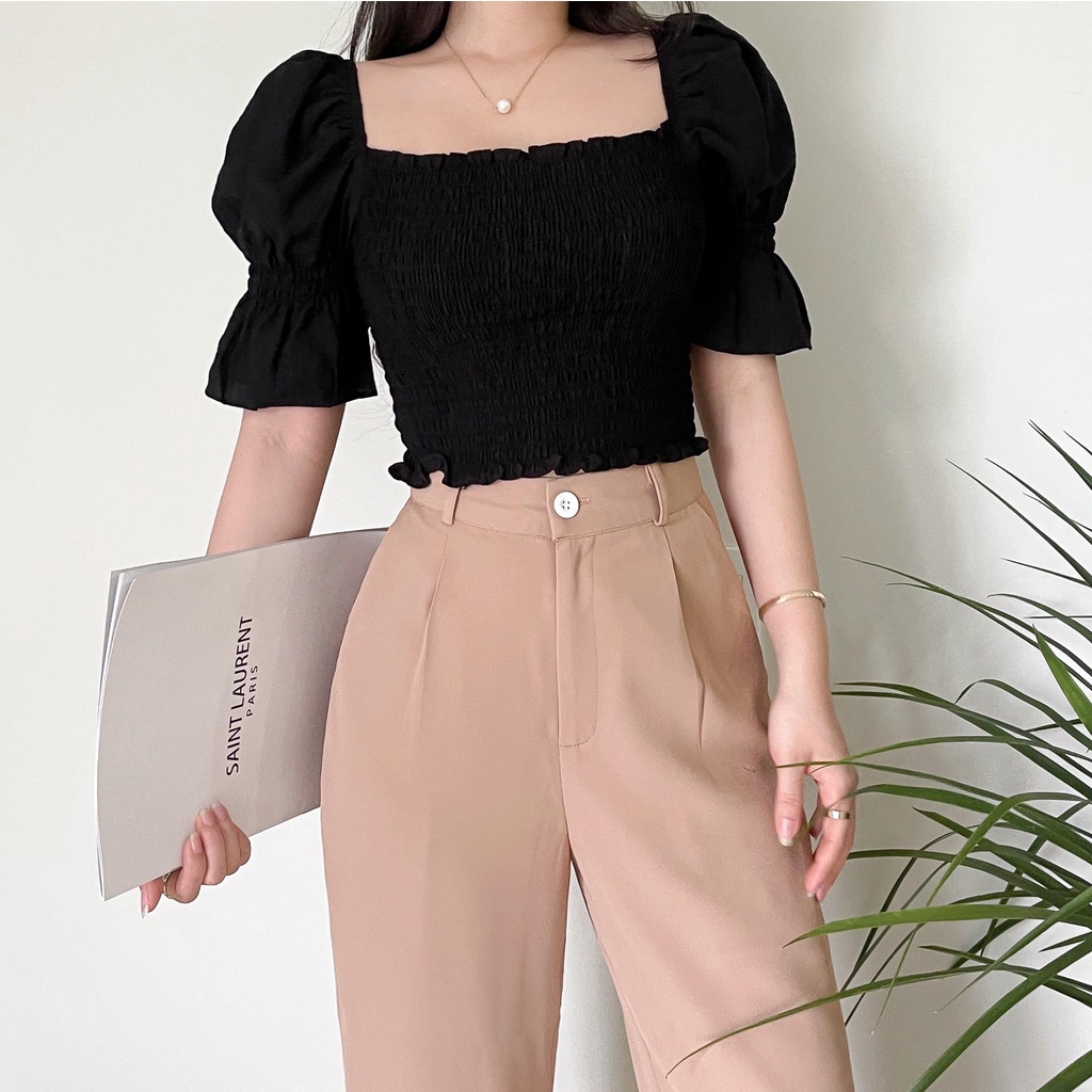 QUẦN TÂY SUÔNG XẾP LY ZAREEN TRS17 NÂU