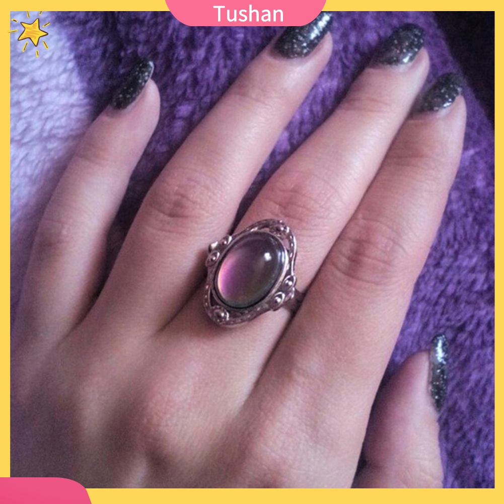 Nhẫn Unisex Thay Đổi Màu Sắc Theo Tâm Trạng Phong Cách Vintage