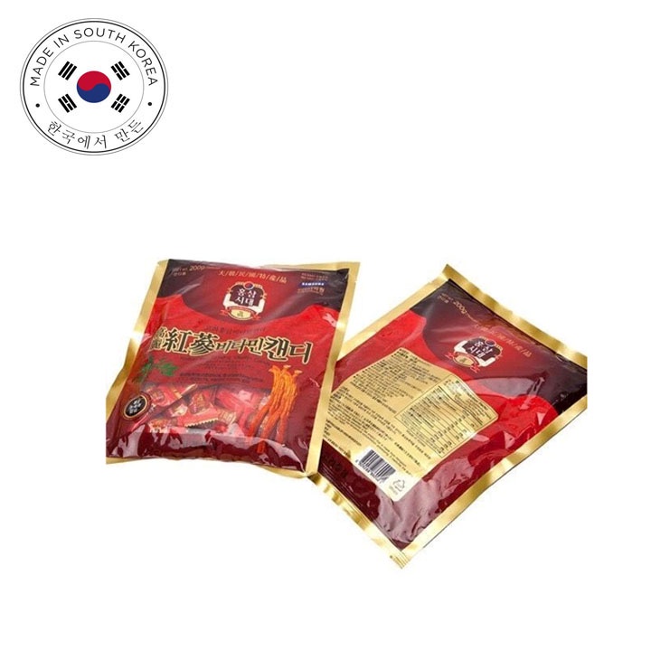 Kẹo Sâm Đỏ Hàn Quốc Túi 200g - Kẹo Hồng Sâm Hàn Quốc Korea Red Ginseng 200g