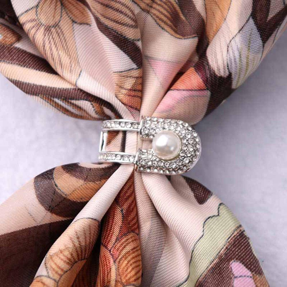 Khóa Khăn Choàng Cổ Ba Vòng Bằng Sợi Tổng Hợp Thời Trang|Khăn Choàng Cổ Dạng Vòng Tròn Thời Trang