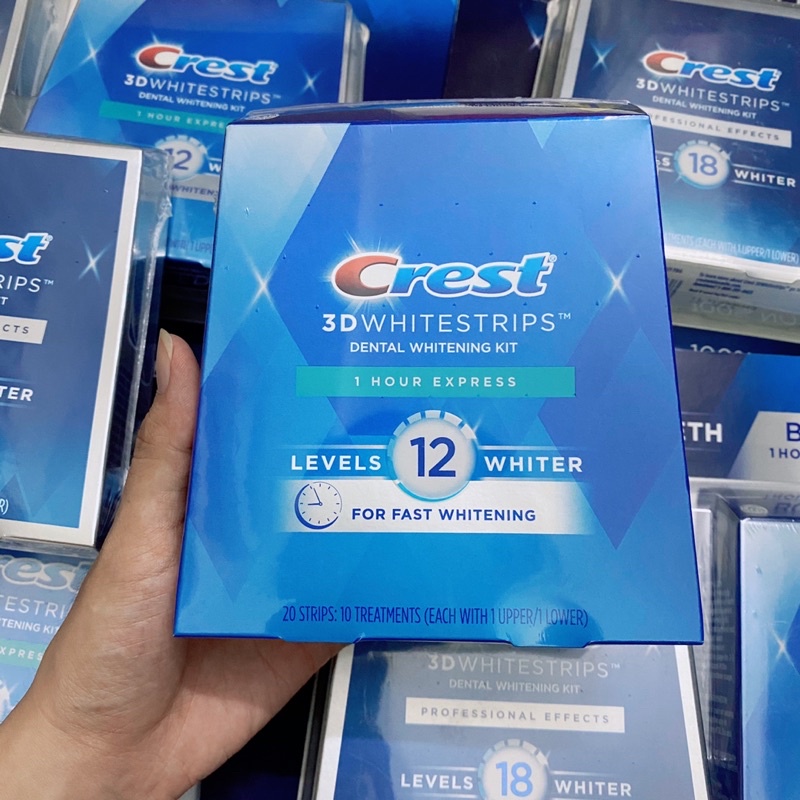 [Bill US] Miếng dán trắng răng Crest 3D Whitestrips