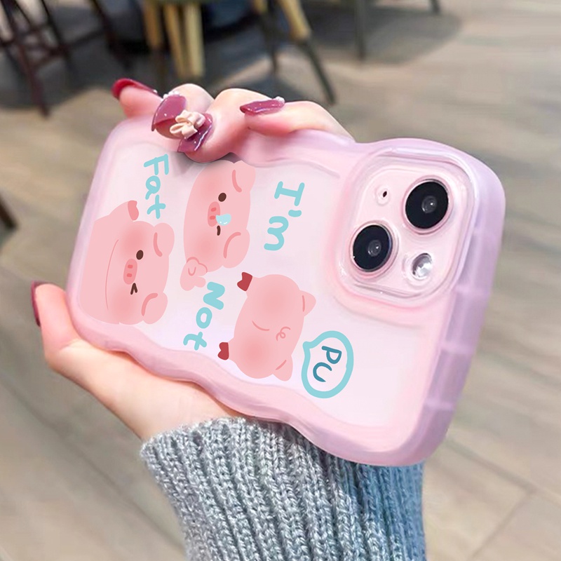Suntaiho Ốp lưng iphone Ốp Điện Thoại tpu mềm họa tiết lợn con thích hợp cho iPhone 11 12 11 12 13 pro Max XS X XR XS Max 7 8 Plus