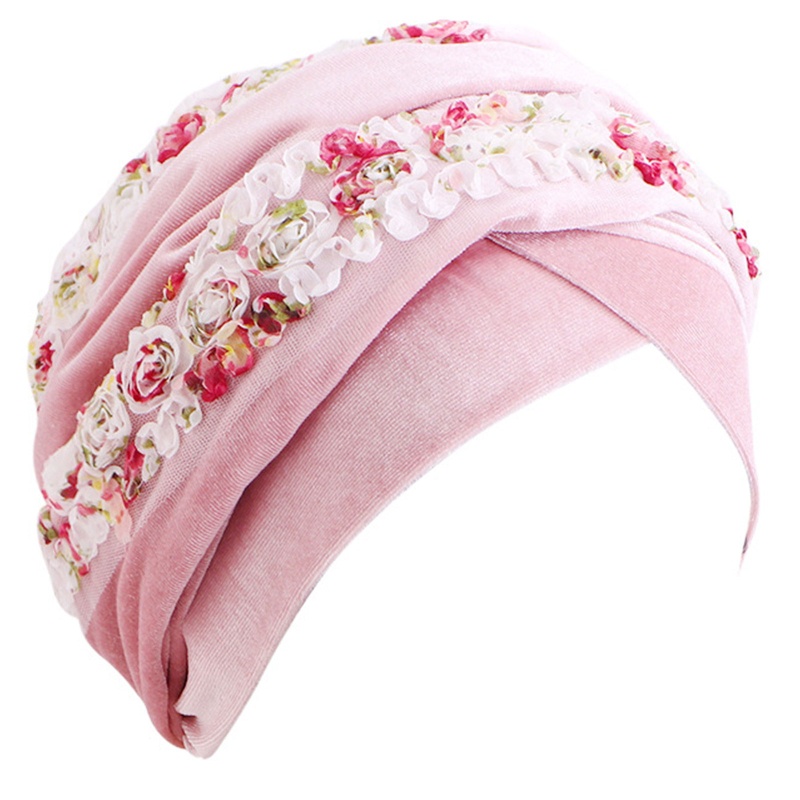 Khăn Trùm Đầu Vải Nhung Dạng Xoắn Phong Cách Bohemia