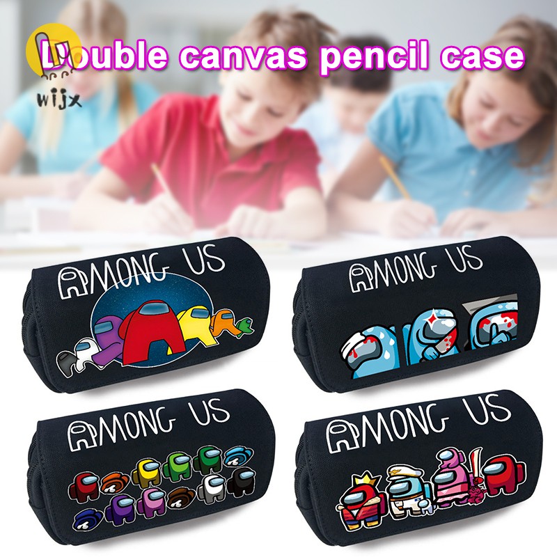Hộp Bút Canvas In Hình Hoạt Hình Wijx Among Us Tiện Dụng