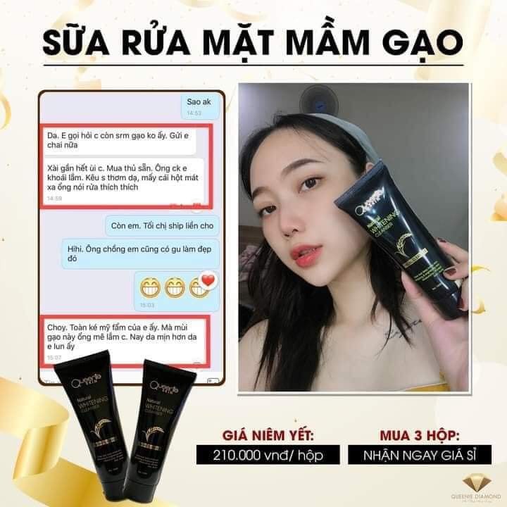 SỮA RỬA MẶT MẦM GẠO QUEENIE SKIN