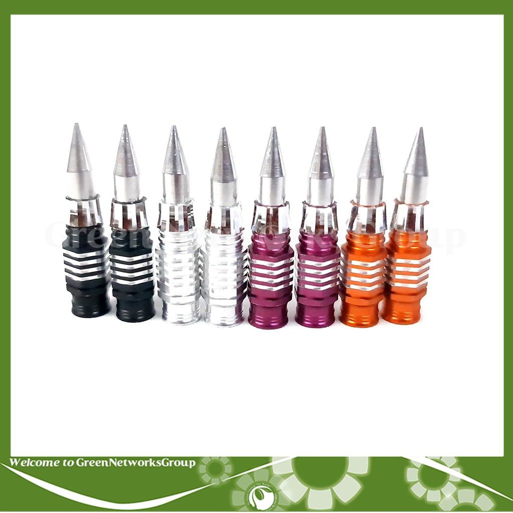 Bộ 2 Ốc đũa thắng Hỏa Tiễn Viền Sọc Nhiều Màu trang trí xe máy - Greennetworks