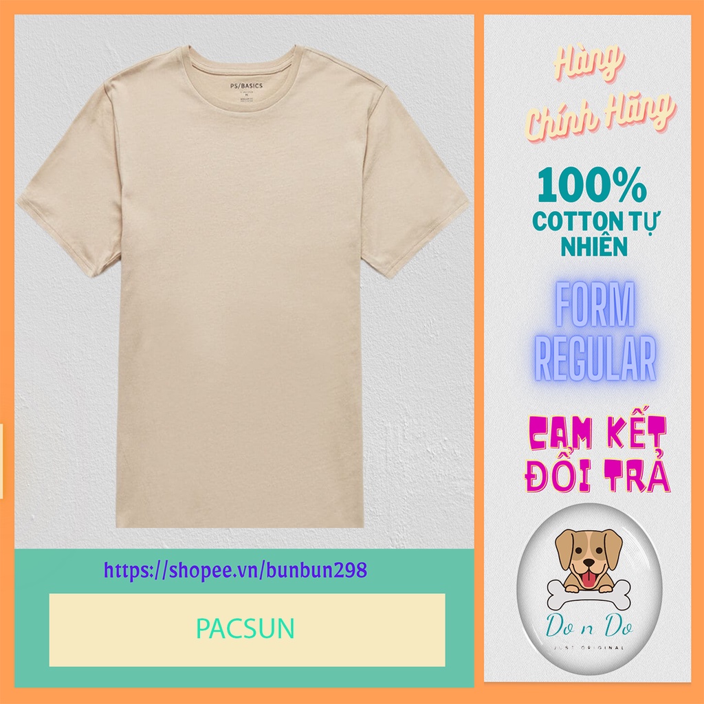 Áo Thun Nam Trơn Thương Hiệu Pacsun - Chất Liệu Cotton Eco