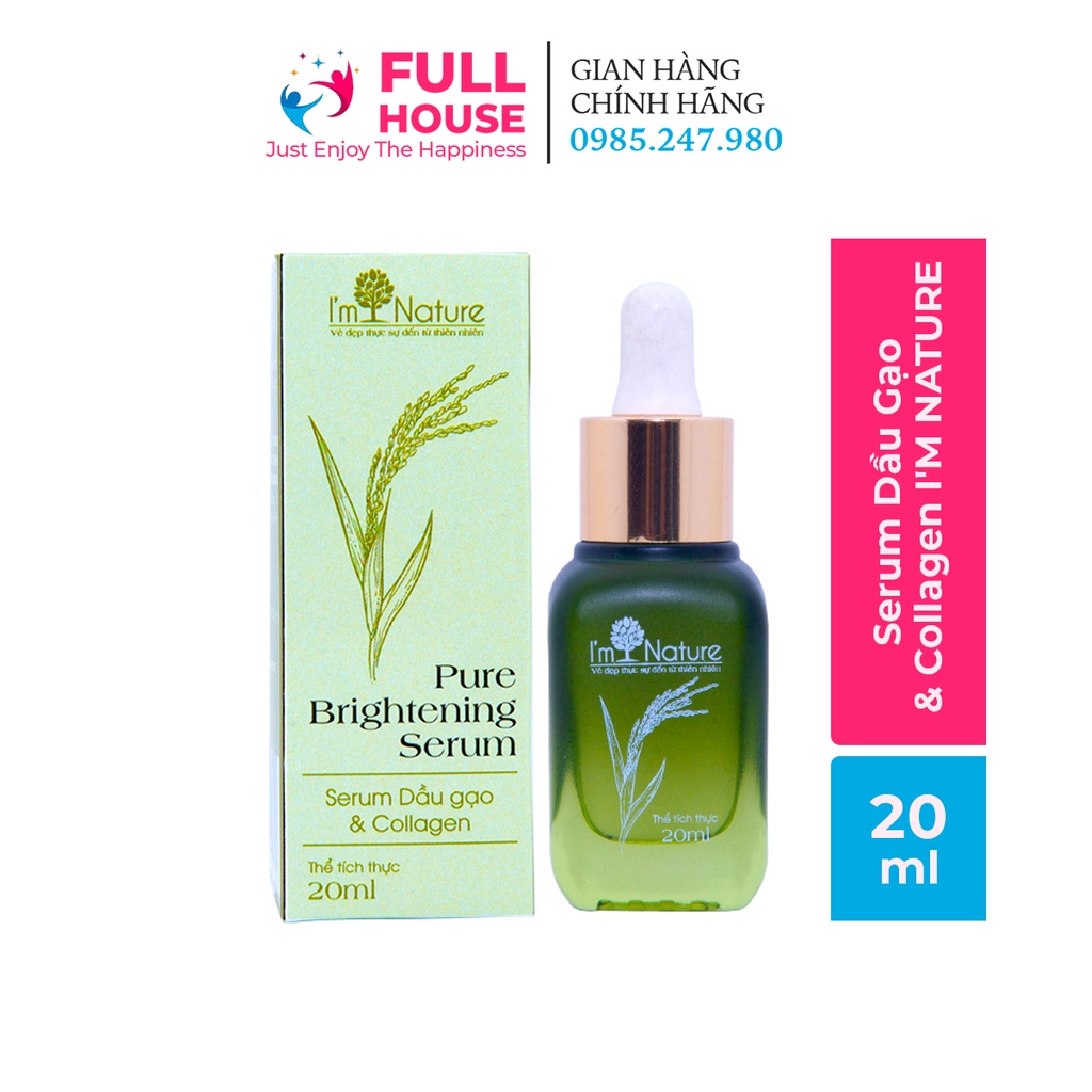 Tinh Chất Dưỡng Da - Serum Dầu Gạo & Collagen I'M NATURE – Làm Sáng Và Tái Tạo Da 20ml