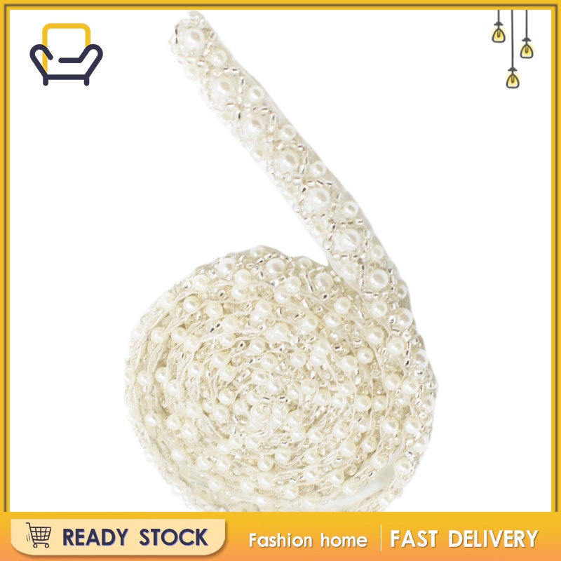 Cuộn Dây Ruy Băng Hạt Ngọc Trai Dài 1cm Màu Đen 2ness Dùng Làm Đồ Thủ Công